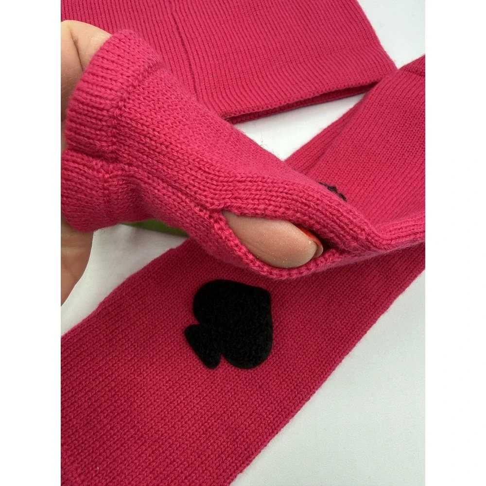 HOT PINK Kate Spade New York Fingerless Gloves/Arm Warmer & MATCHING BEANIE HAT!